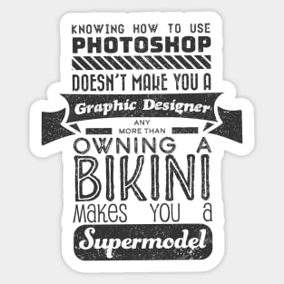 Funny Photoshop Supermodels Quote Sticker